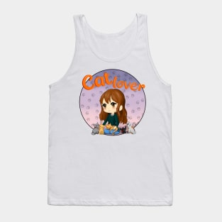 Cat Lover - Chibi anime girl - Cats Tank Top